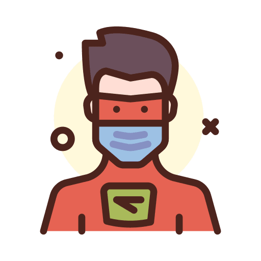 Superhero face mask superhero people icon