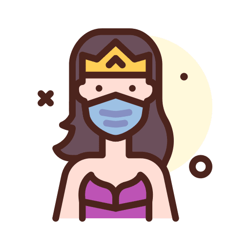 Superhero medical mask face mask protection icon