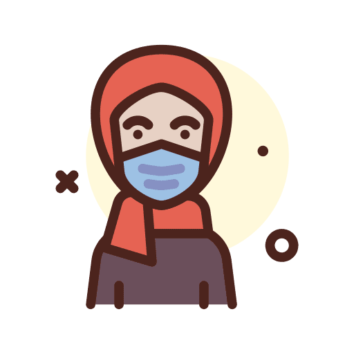 Indian woman healthcare protection virus icon