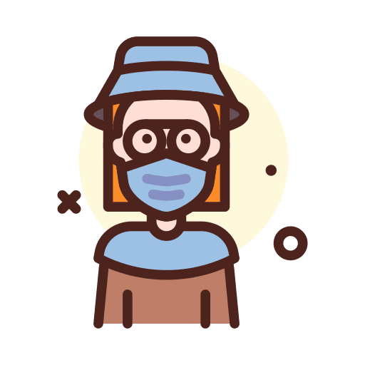 Woman face mask medical mask mask icon