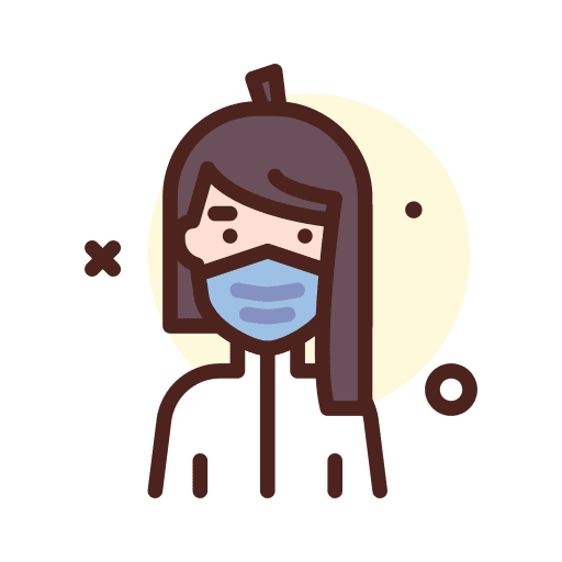 Woman medical mask face mask mask icon