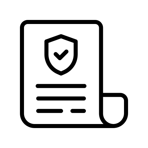 Guaranteed patent insurance certification icon