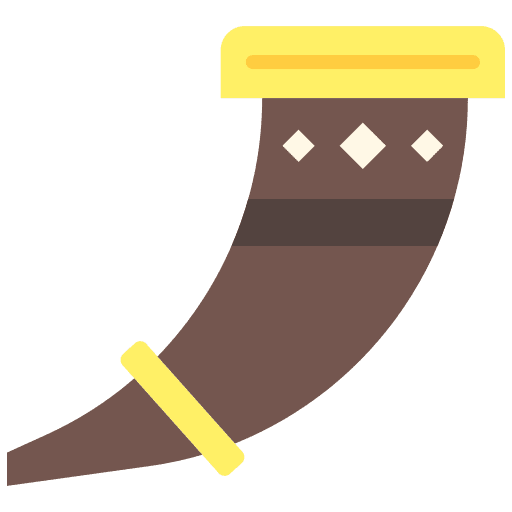 Drinking horn ancient viking horn icon