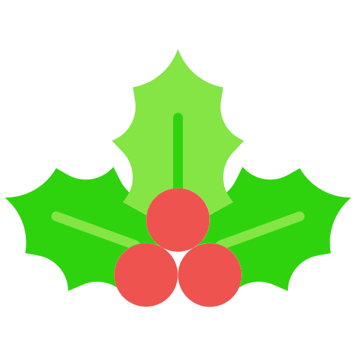 Mistletoe xmas nature tools and utensils icon
