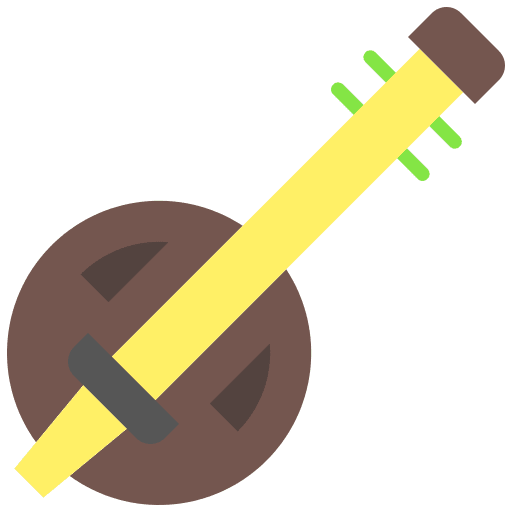Banjo folk musical instrument string instrument icon Banjo folk musical instrument string instrument icon