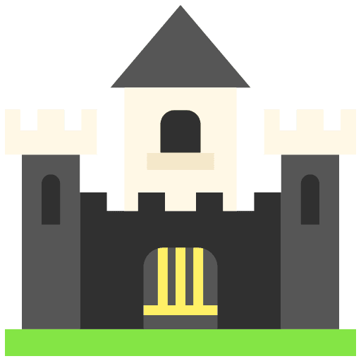 Castle architecture and city castle fortress icon Castle architecture and city castle fortress icon