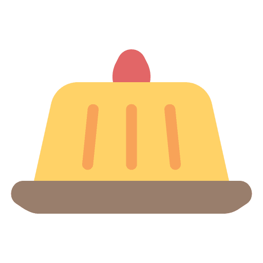 Jelly pudding food and restaurant dish jelly pudding icon