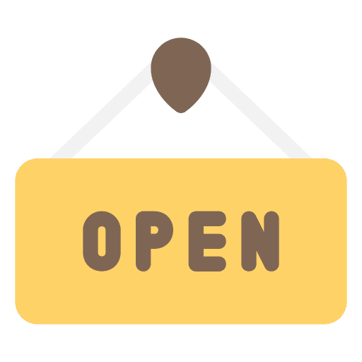 Signboard sign signpost open icon