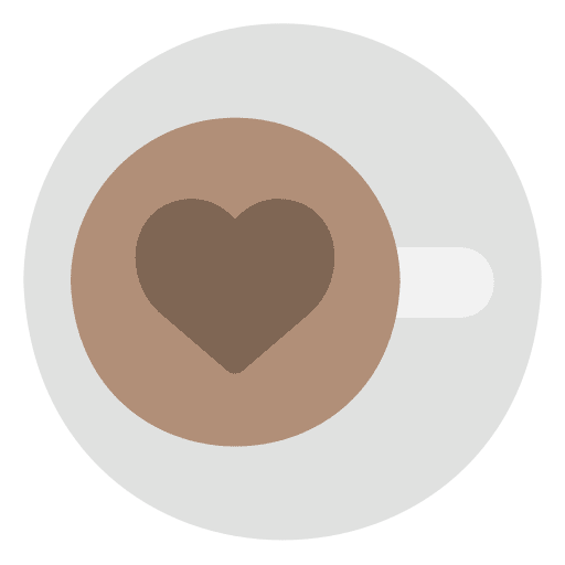 Coffee cup coffee breaks heart mug icon