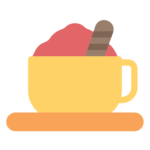 Frappe dessert cold drink cup icon
