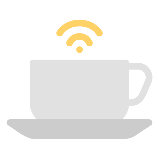 Hotspot coffee shop wireless cafe icon