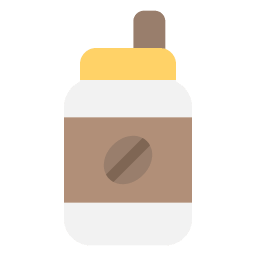 Iced coffee bottle topping coffee shop icon