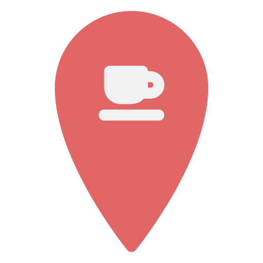 Location coffee shop cafe drink icon