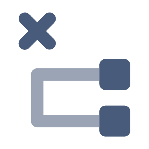 Branch nodes delete ui icon