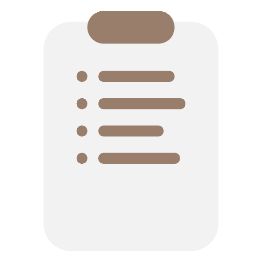 Clipboard verification files and folders document icon