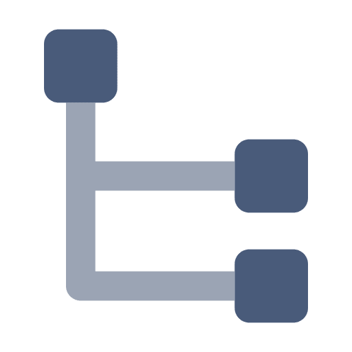 Code computer nodes branch icon