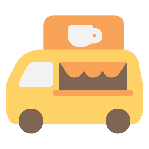 Take away truck food and restaurant take away icon