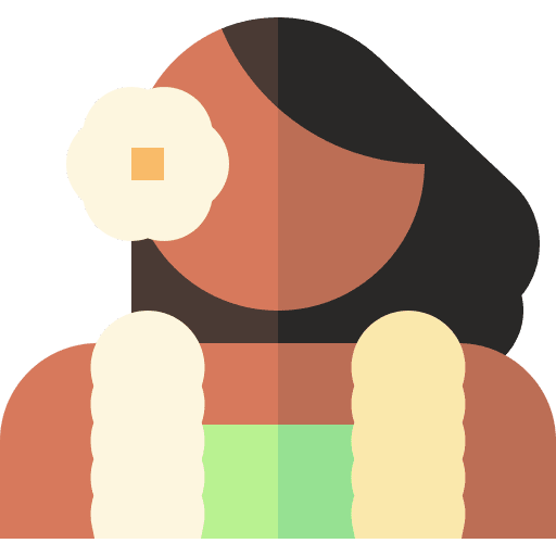 Hawaiian summer profile beach icon Hawaiian summer profile beach icon