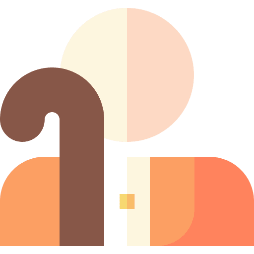 Old man walking stick caucasian old man icon