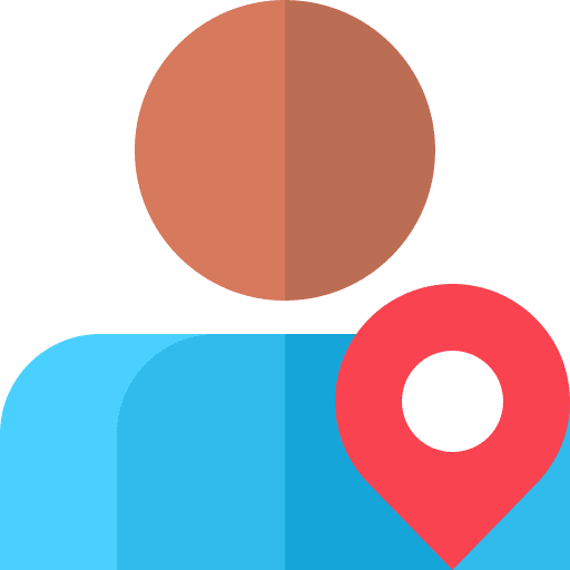 Location avatar man afro icon Location avatar man afro icon