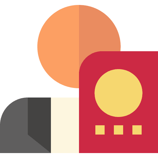 Passport holidays user passport icon Passport holidays user passport icon