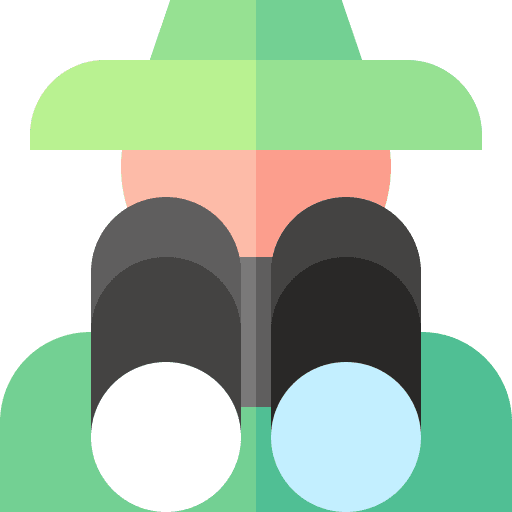 Binoculars tourist avatar observation icon Binoculars tourist avatar observation icon