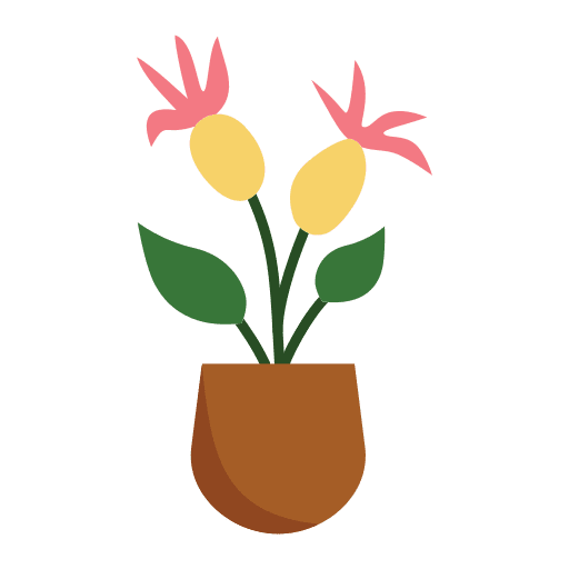 Plant leaves floral pot icon Plant leaves floral pot icon