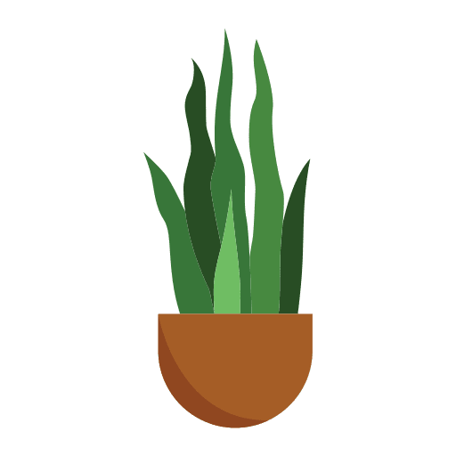 Snake plant pot floral nature icon Snake plant pot floral nature icon