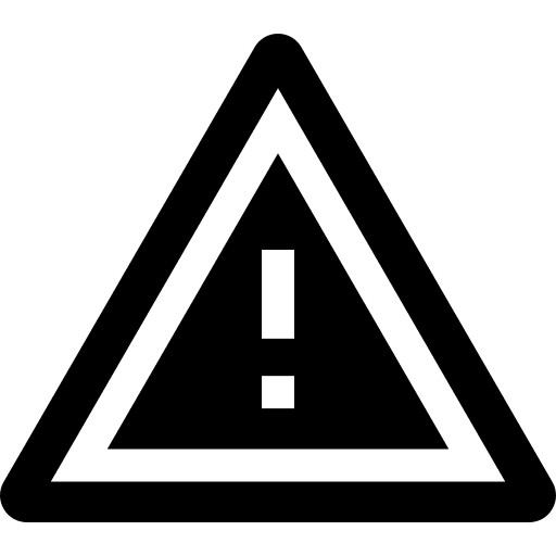 Emergency exclamation mark sign signaling icon
