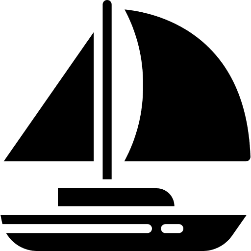 Sailing transportation ship sailboat icon