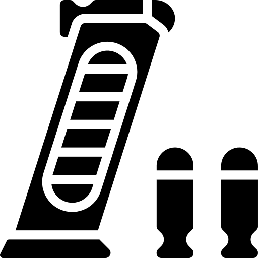 Ammunition gun bullets weapon icon