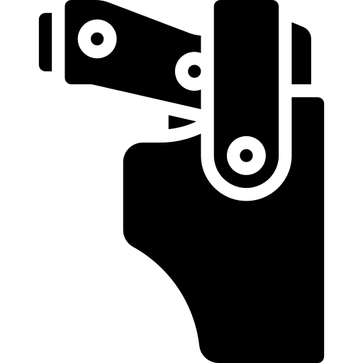 Gun belt firearm security icon