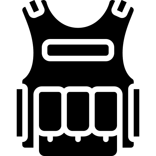 Vest tactics clothing protection icon