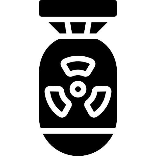Bomb explosion ammo security icon