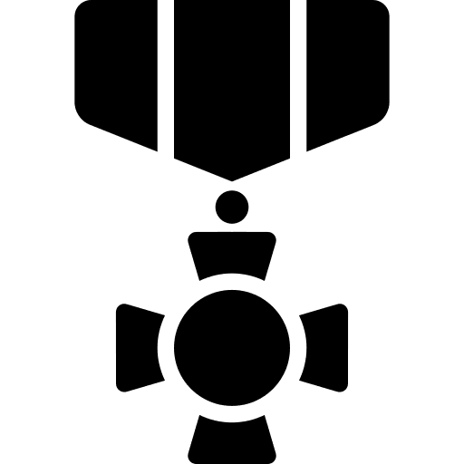 Medal cross security award icon