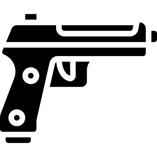 Pistol shot weapon gun icon
