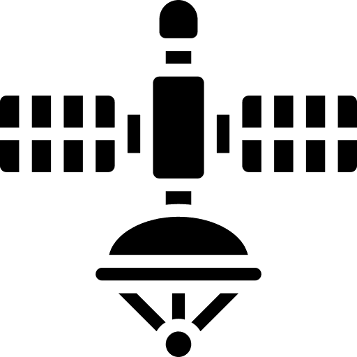 Satellite space security technology icon
