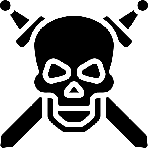 Skull battle fight swords icon