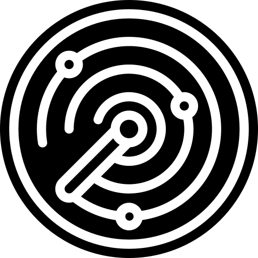 Sonar radar location security icon