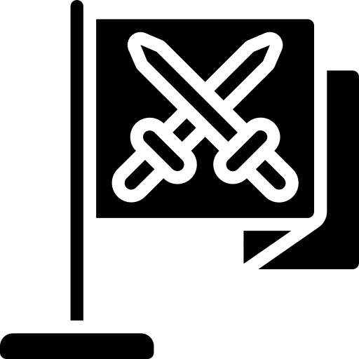 Flag wave pole goal icon