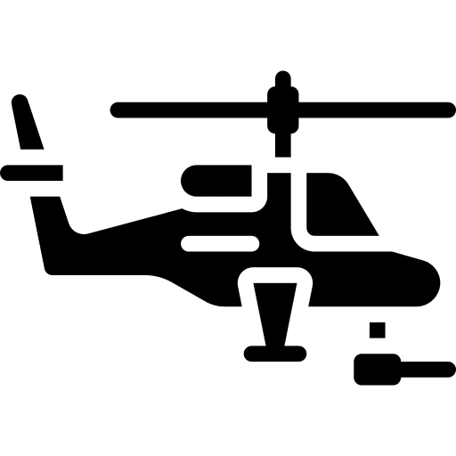 Heliciopter fly transport aircraft icon