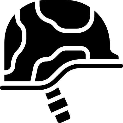 Helmet gear camouflage protection icon