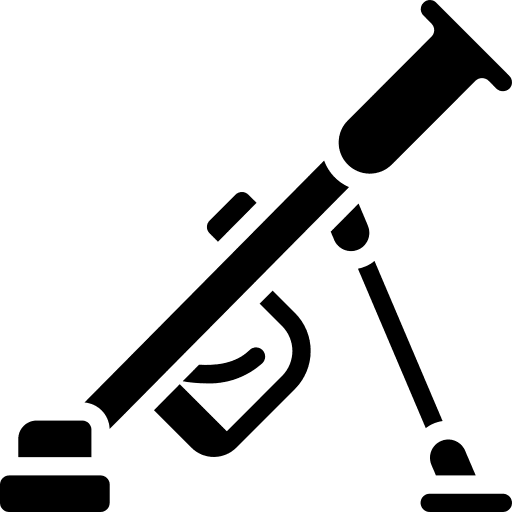 Mortar war weapon battle icon