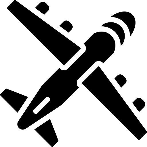 Plane fly vehicle army icon