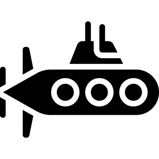 Submarine ocean submarine security icon