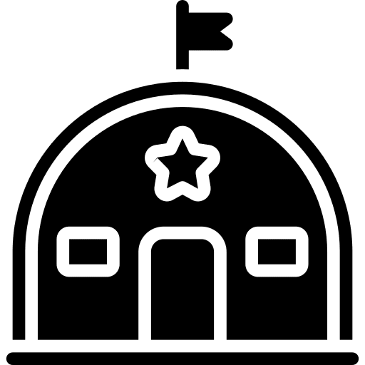 Warehouse building bunker secure icon