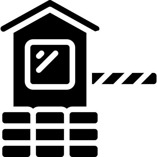 Barrier traffic road block icon