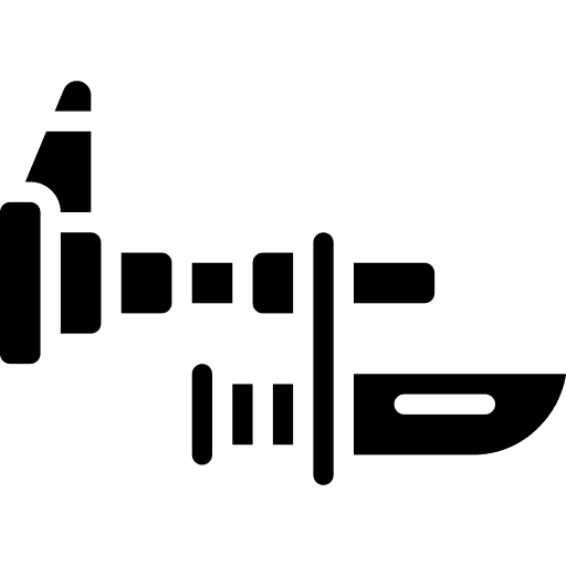 Bayonet fight stab gun icon