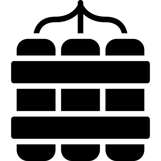 Dynamite weapon explosion boom icon