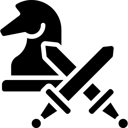 Swords strategic battle security icon